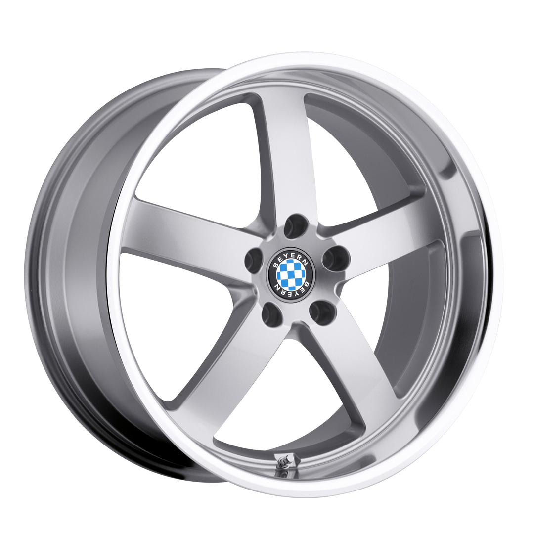BEYERN RAPP 18X9.5 5X120 30 72.56 SILVER W/ MIRROR CUT LIP