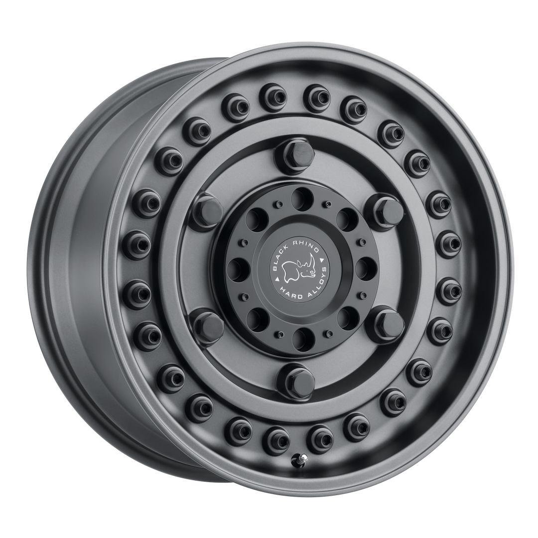 BLACK RHINO ARMORY 20X12 8X165.1 -44 122.4 GUN BLACK