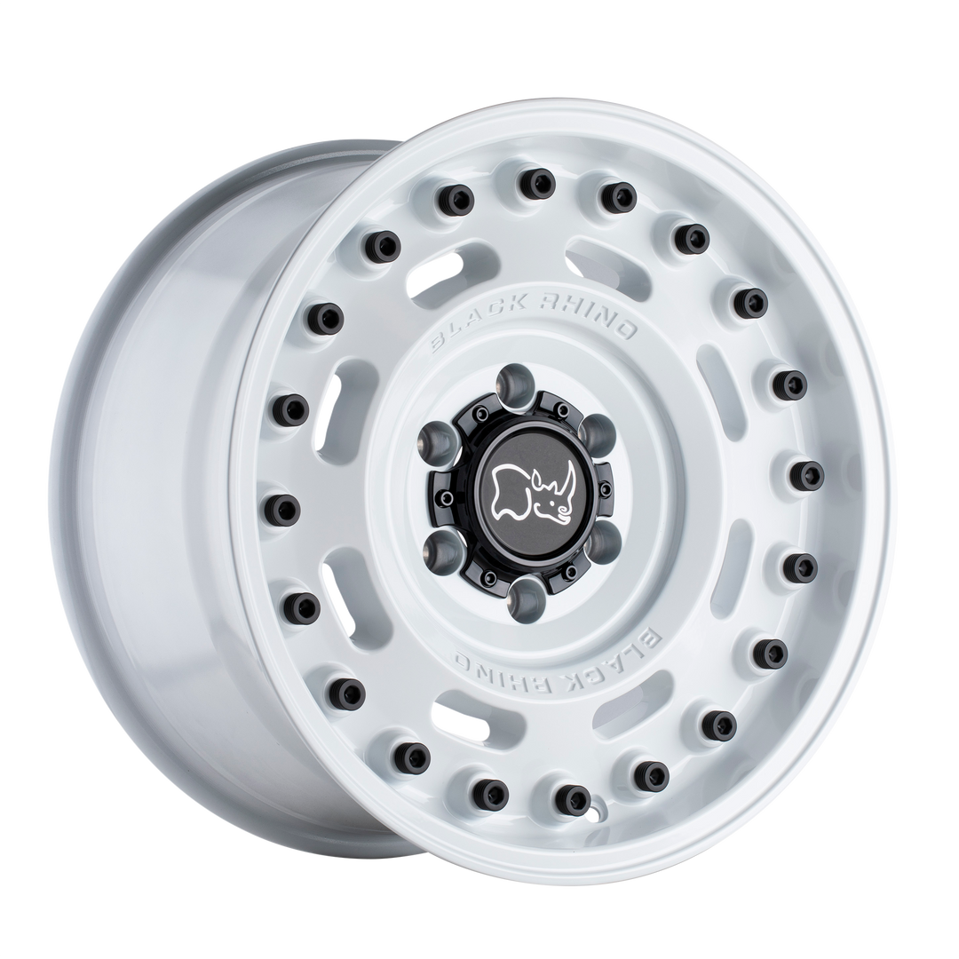 BLACK RHINO AXLE 20X9.5 5X130 25 84.1 GLOSS WHITE