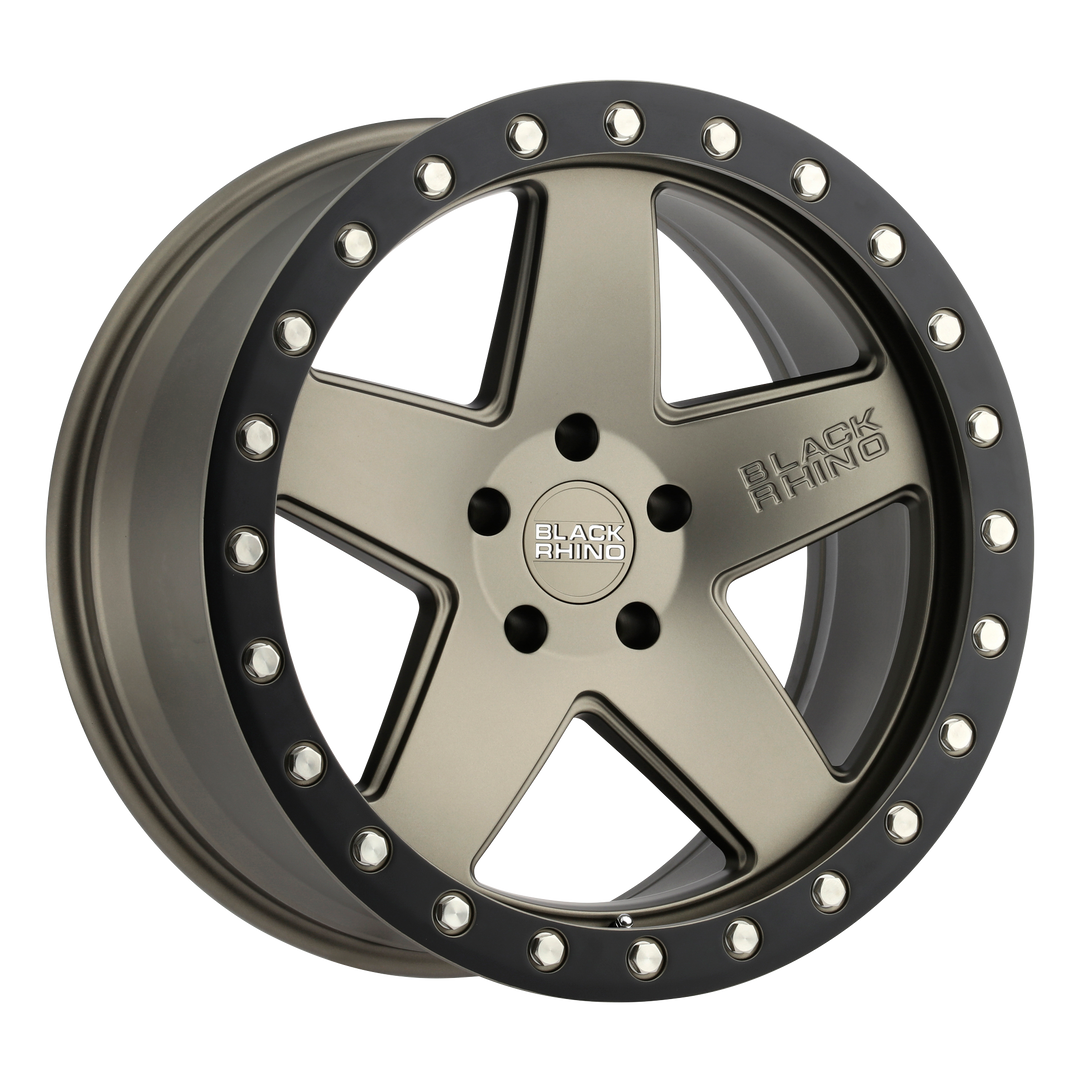 BLACK RHINO CRAWLER 18X9.5 6X139.7 -18 112.1 MATTE BRONZE W/ BLACK RING