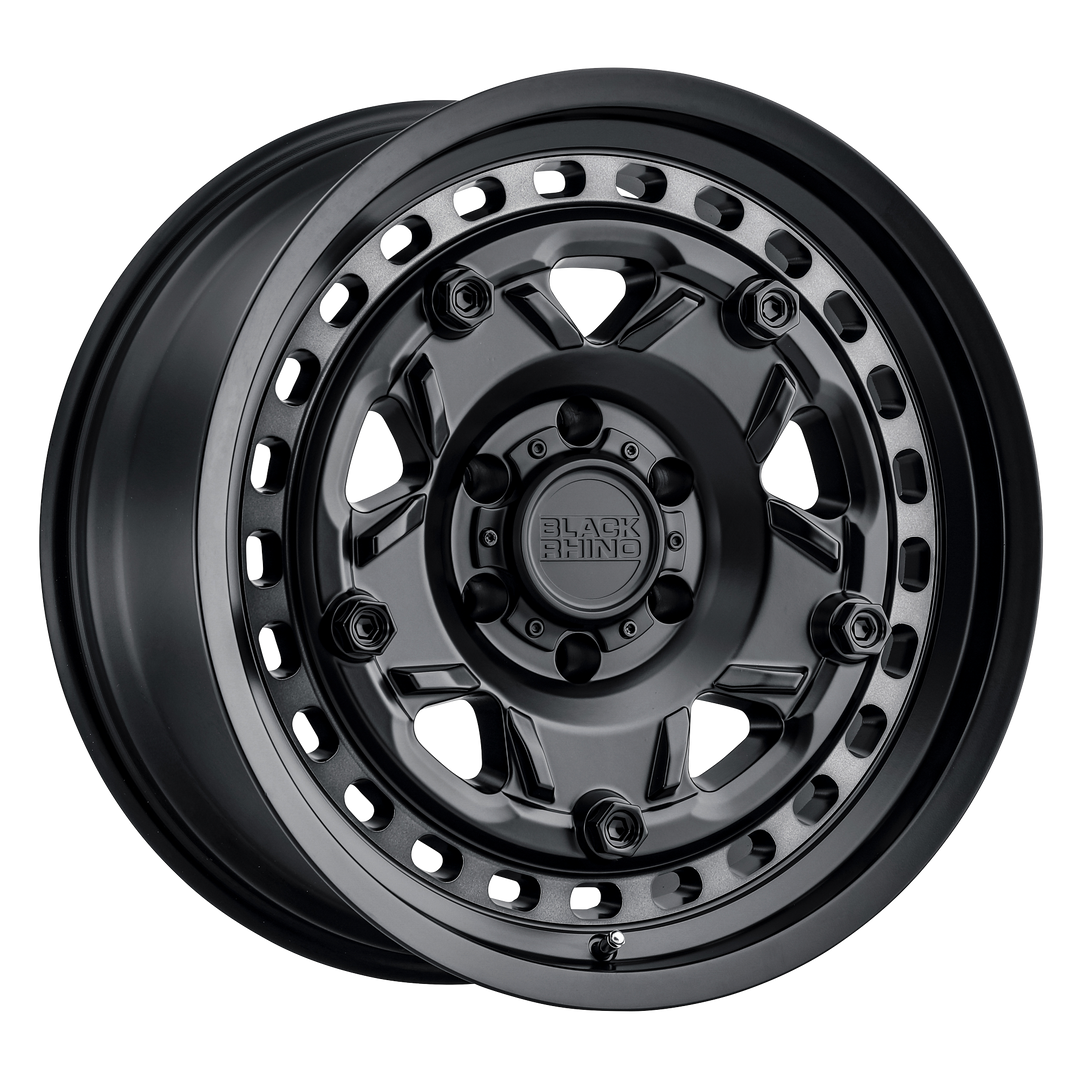 BLACK RHINO GRANGE 17X8.5 6X139.7 -18 112.1 MATTE BLACK W/ MACHINED TINT RING