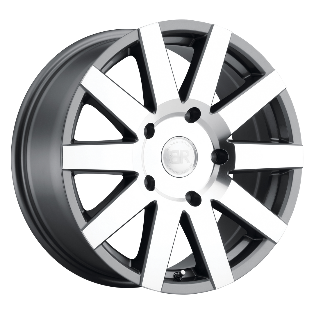 BLACK RHINO JOURNEY 18X8 5X130 48 84.1 GLOSS GUNMETAL W/ MIRROR-CUT FACE