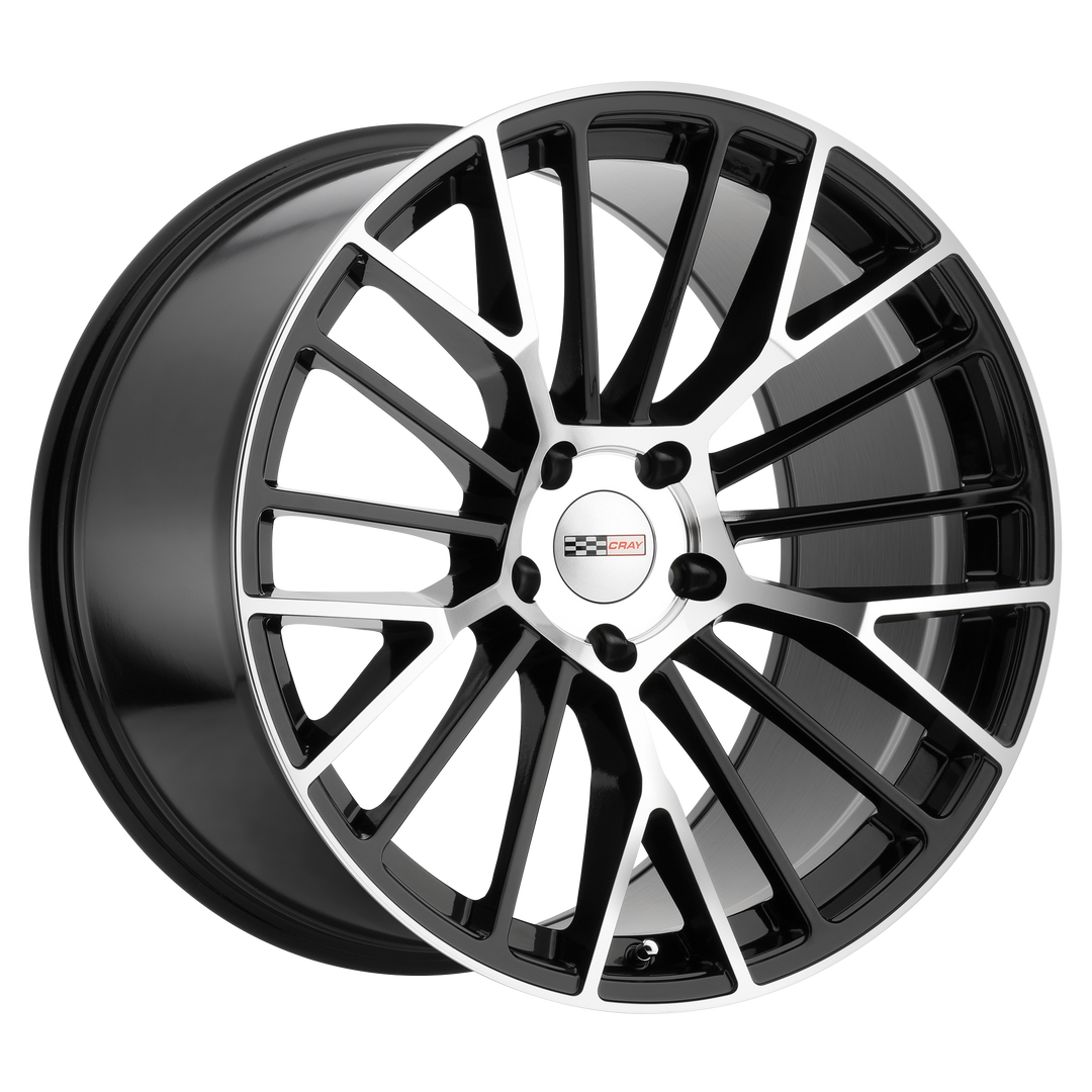CRAY ASTORIA 20X12 5X120.65 41 70.3 GLOSS BLACK W/ MIRROR CUT FACE