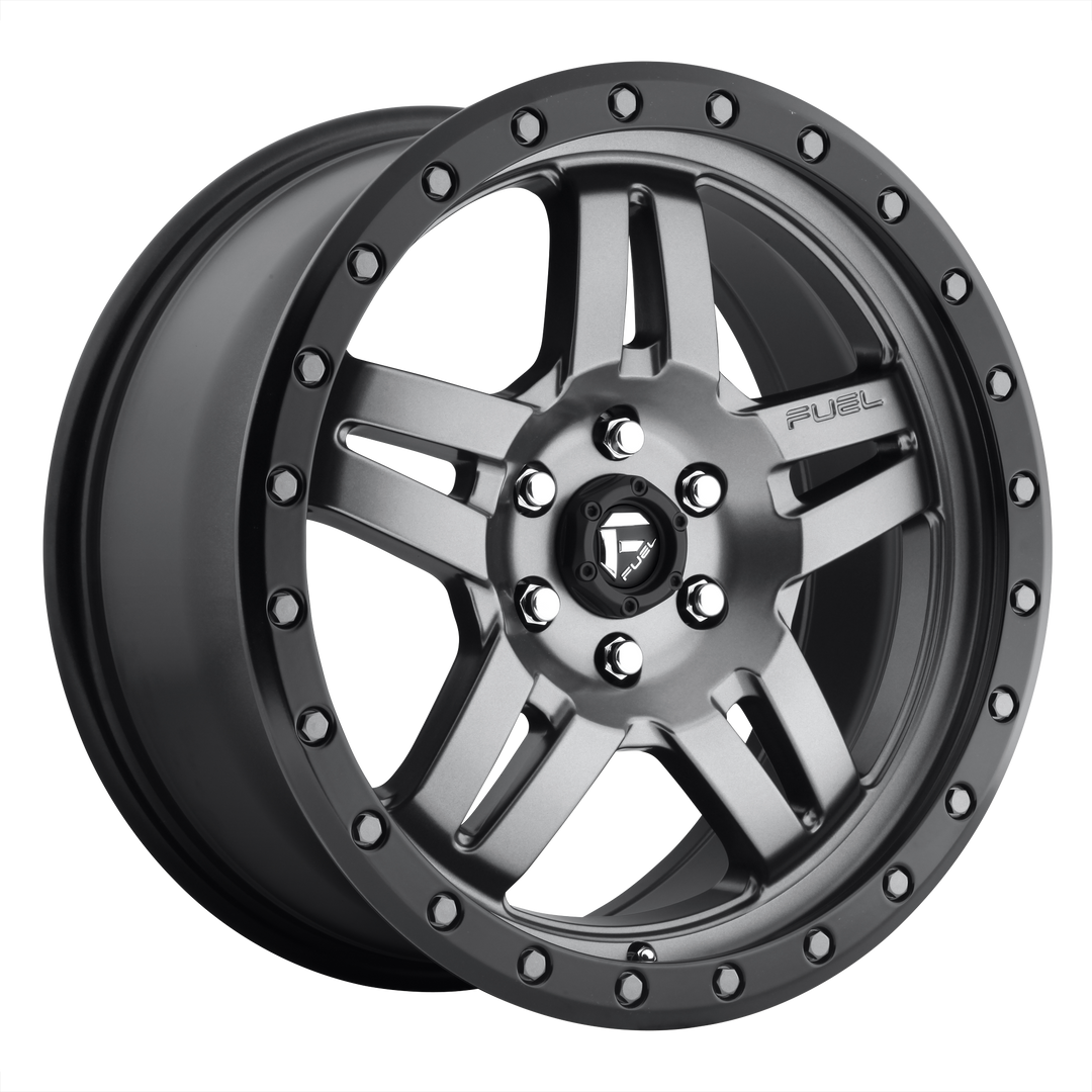 FUEL OFF-ROAD D558 ANZA 15X10 5X114.3 -43 72.56 MATTE GUN METAL BLACK BEAD RING