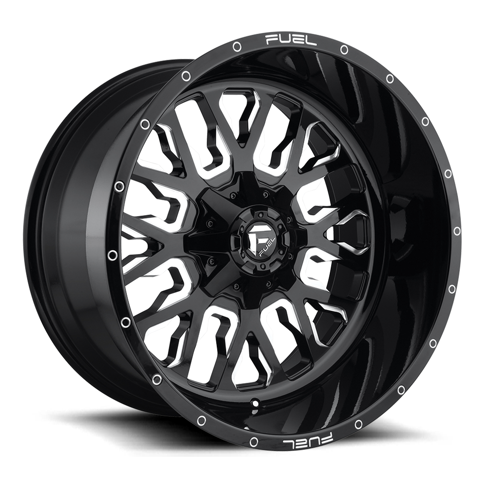 FUEL UTV OFF-ROAD D611 STROKE 20X7 4X156 13 132 GLOSS BLACK MILLED