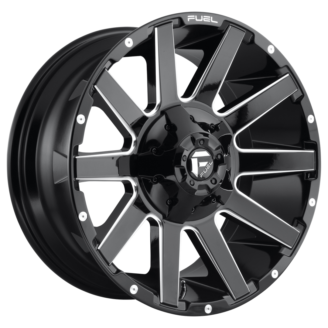FUEL OFF-ROAD D615 CONTRA 24X12 6X135 / 6X139.7 -44 106.1 GLOSS BLACK MILLED