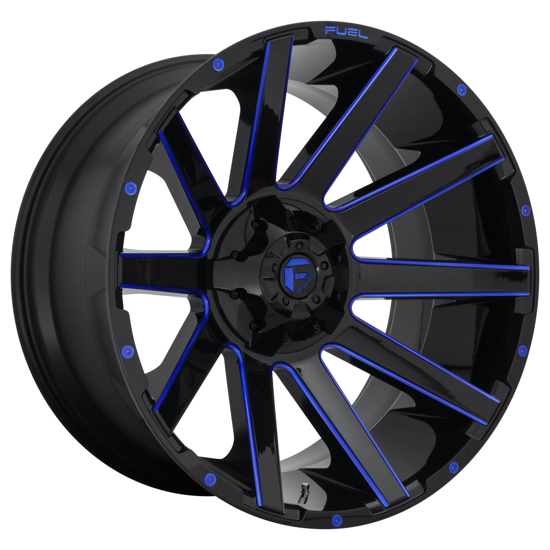 FUEL OFF-ROAD D644 CONTRA 22X12 6X135 / 6X139.7 -43 106.1 GLOSS BLACK BLUE TINTED CLEAR
