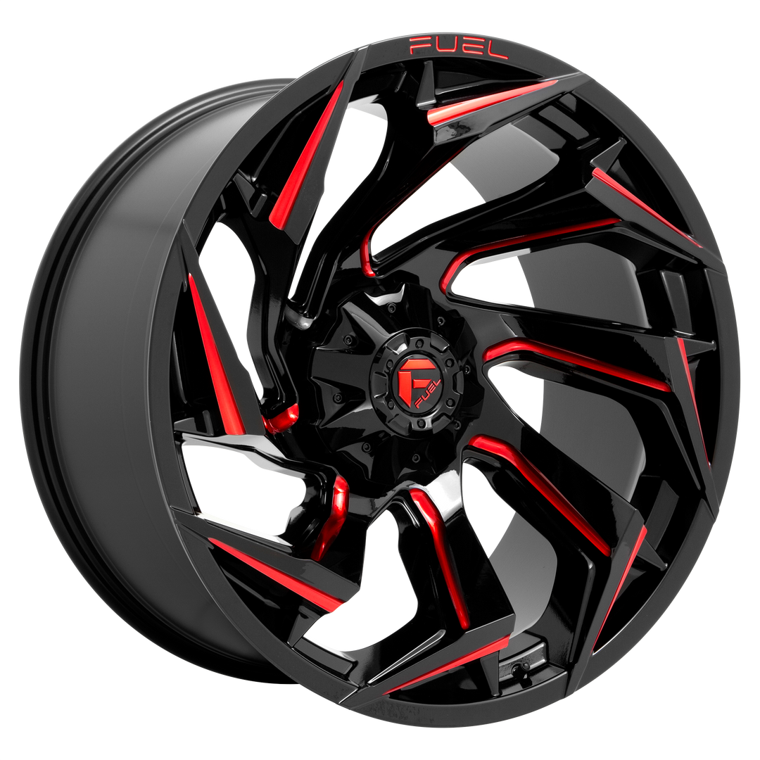 FUEL OFF-ROAD D755 REACTION 18X9 5X114.3 / 5X127 1 78.1 GLOSS BLACK MILLED WITH RED TINT