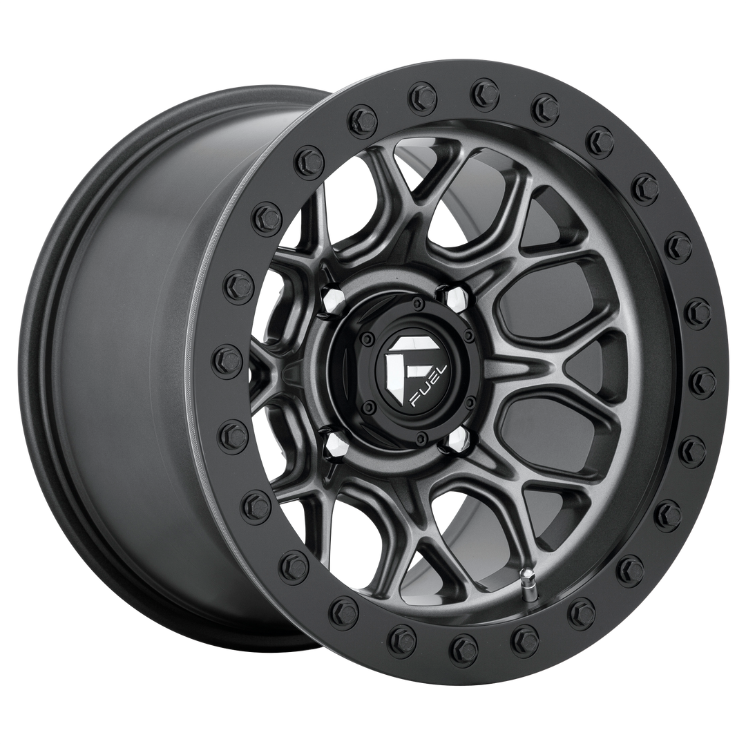 FUEL UTV OFF-ROAD D919 TECH BEADLOCK 15X10 4X156 0 132 MATTE GUN METAL BLACK BEAD RING