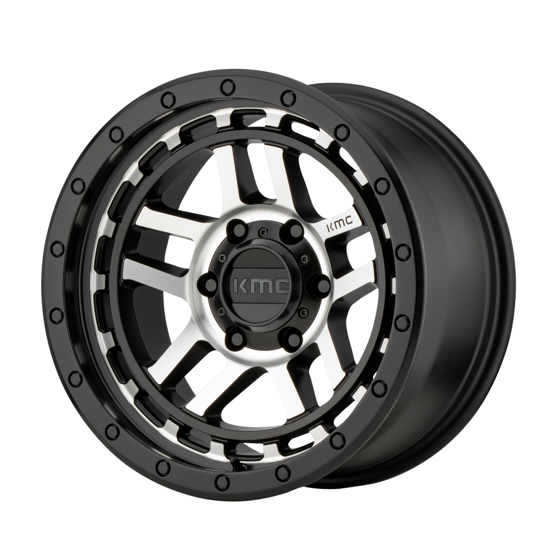 KMC WHEELS KM540 RECON 18X8.5 5X127 0 78.1 SATIN BLACK MACHINED