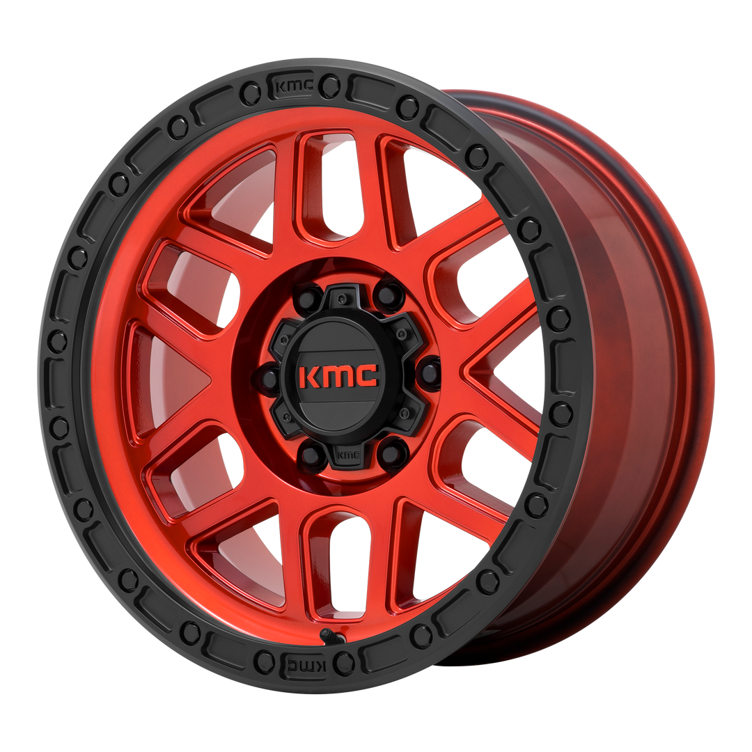 KMC WHEELS KM544 MESA 18X9 6X114.3 18 66.06 CANDY RED WITH BLACK LIP