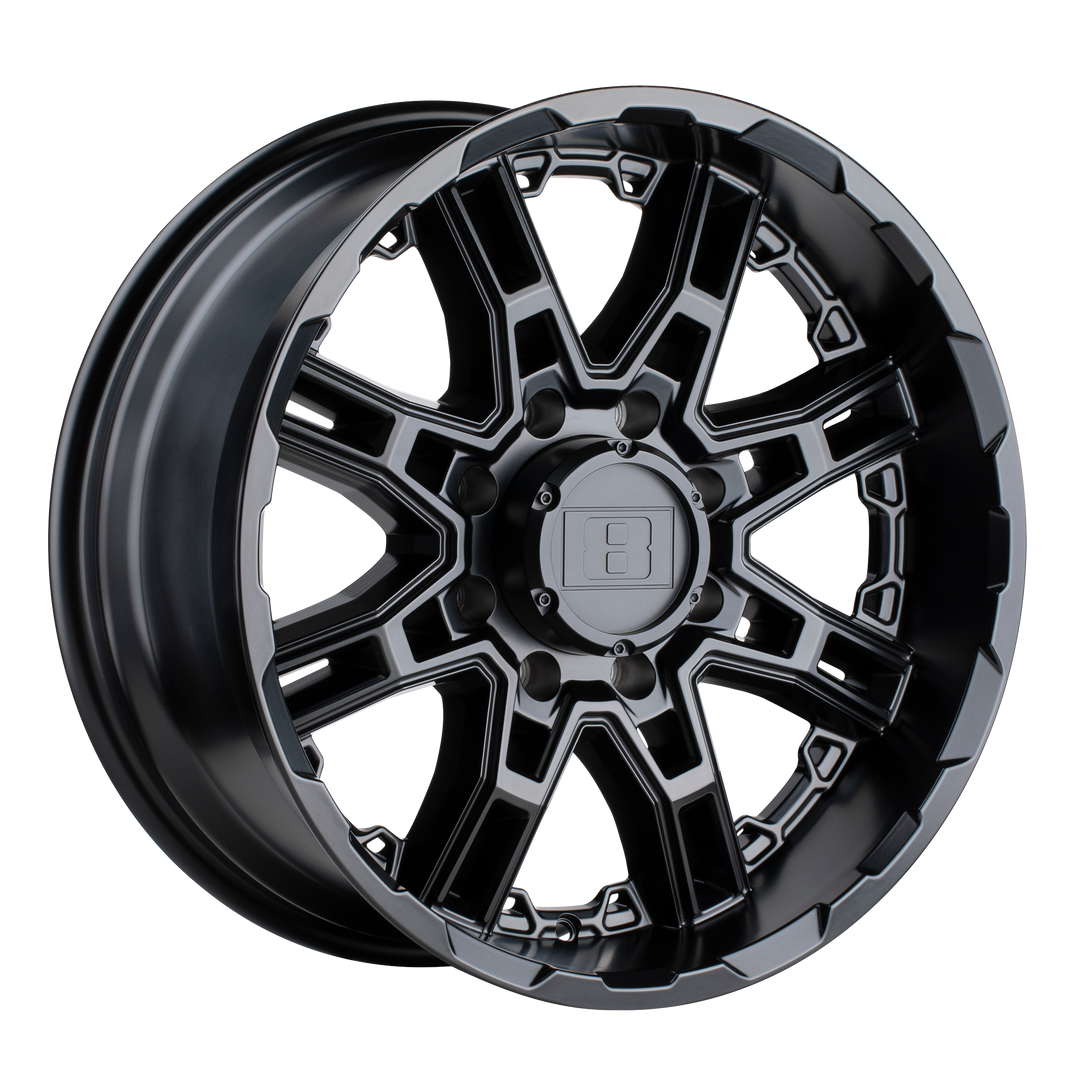 LEVEL 8 SLINGSHOT 22X11.5 8X180 -44 125.1 MATTE BLACK