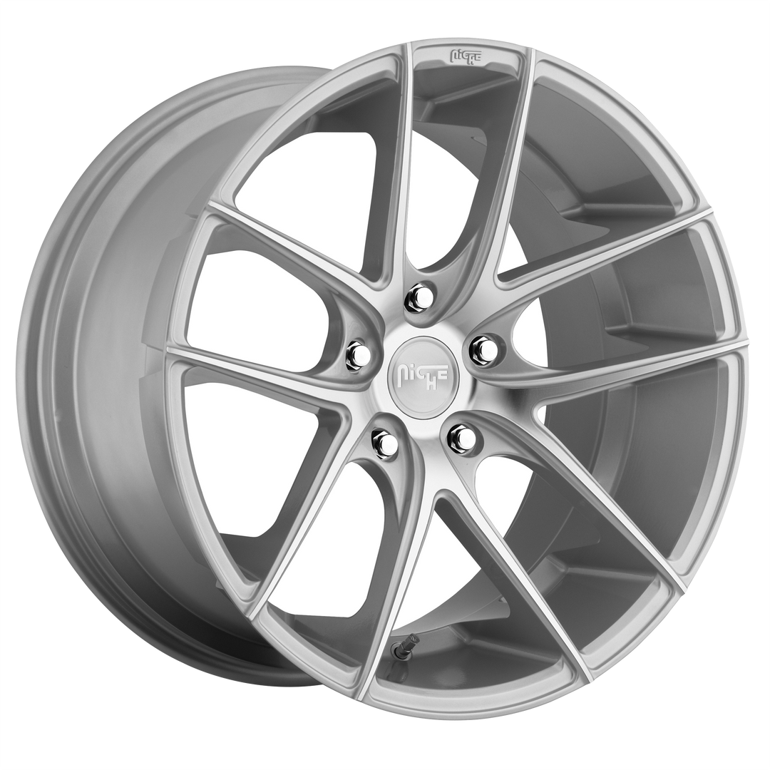 NICHE 1PC M131 TARGA 20X8.5 5X114.3 42 72.56 GLOSS SILVER MACHINED