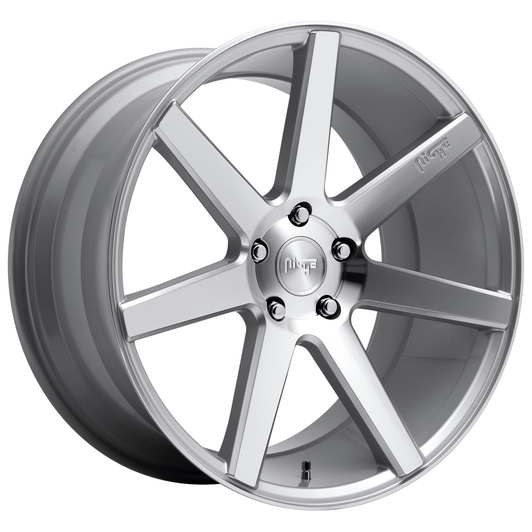 NICHE 1PC M179 VERONA 19X8.5 5X114.3 35 72.56 GLOSS SILVER MACHINED