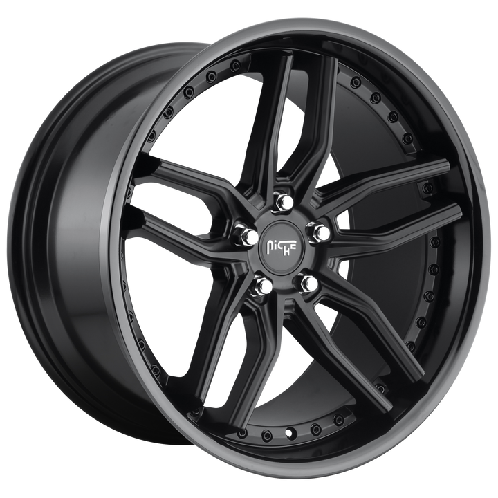 NICHE 1PC M194 METHOS 19X8.5 5X120 35 72.56 GLOSS BLACK MATTE BLACK