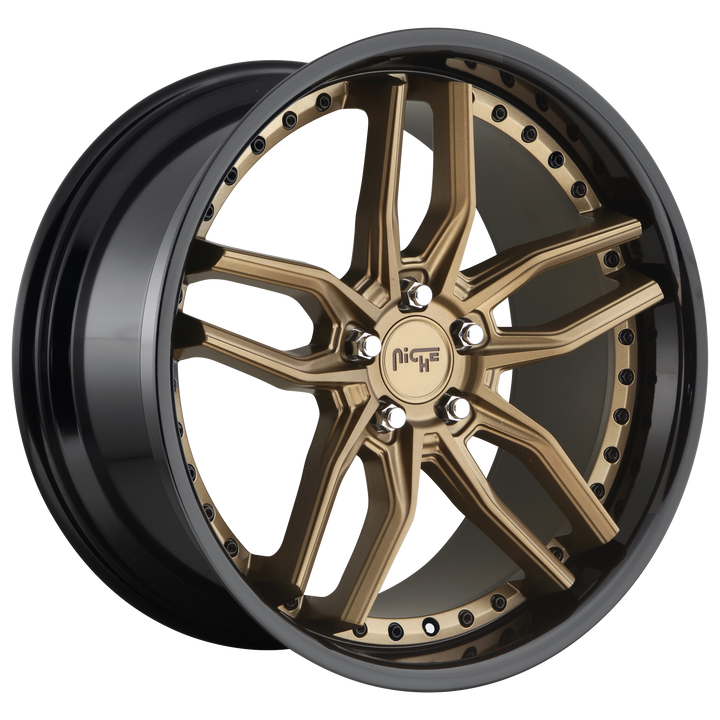NICHE 1PC M195 METHOS 20X9 5X115 18 71.5 MATTE BRONZE BLACK BEAD RING