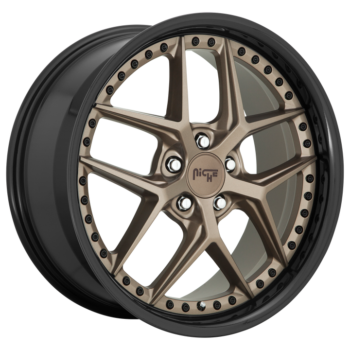 NICHE 1PC M227 VICE 19X8.5 5X114.3 35 72.56 MATTE BRONZE BLACK BEAD RING
