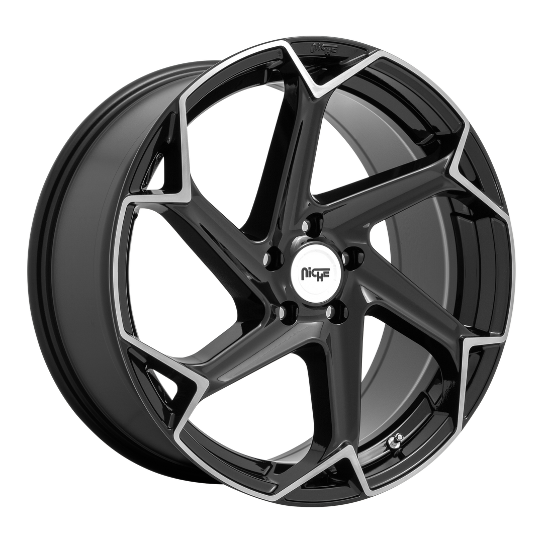 NICHE 1PC M255 FLASH 20X10.5 5X115 20 71.5 GLOSS BLACK BRUSHED