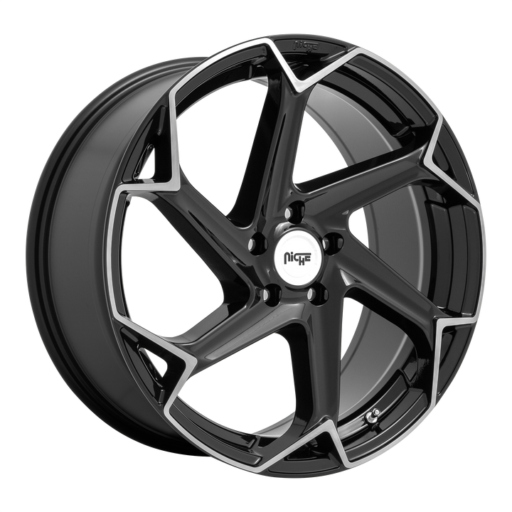 NICHE 1PC M255 FLASH 20X10.5 5X115 20 71.5 GLOSS BLACK BRUSHED