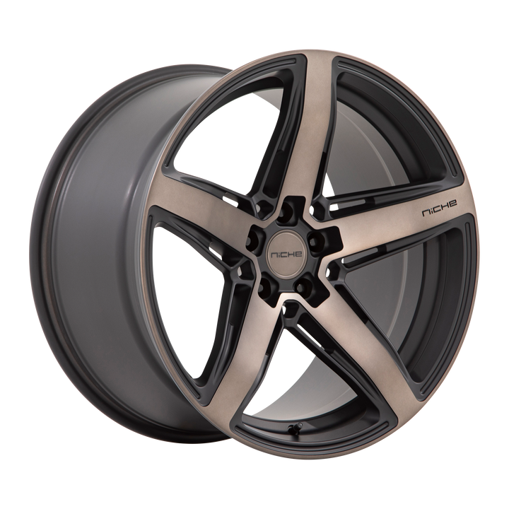 NICHE 1PC M271 TERAMO 20X11 5X114.3 45 72.56 MATTE BLACK WITH DOUBLE DARK TINT FACE