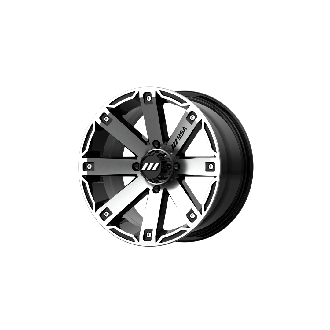 MSA Offroad Wheels M27 Rage 14x7 4x110 10 86 Machined Gloss Black
