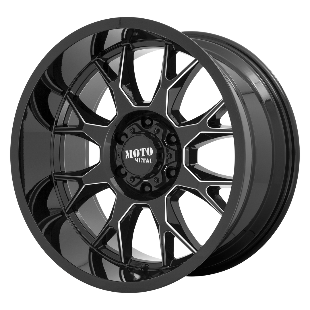 MOTO METAL MO806 20X9 6X139.7 0 106.1 GLOSS BLACK MILLED