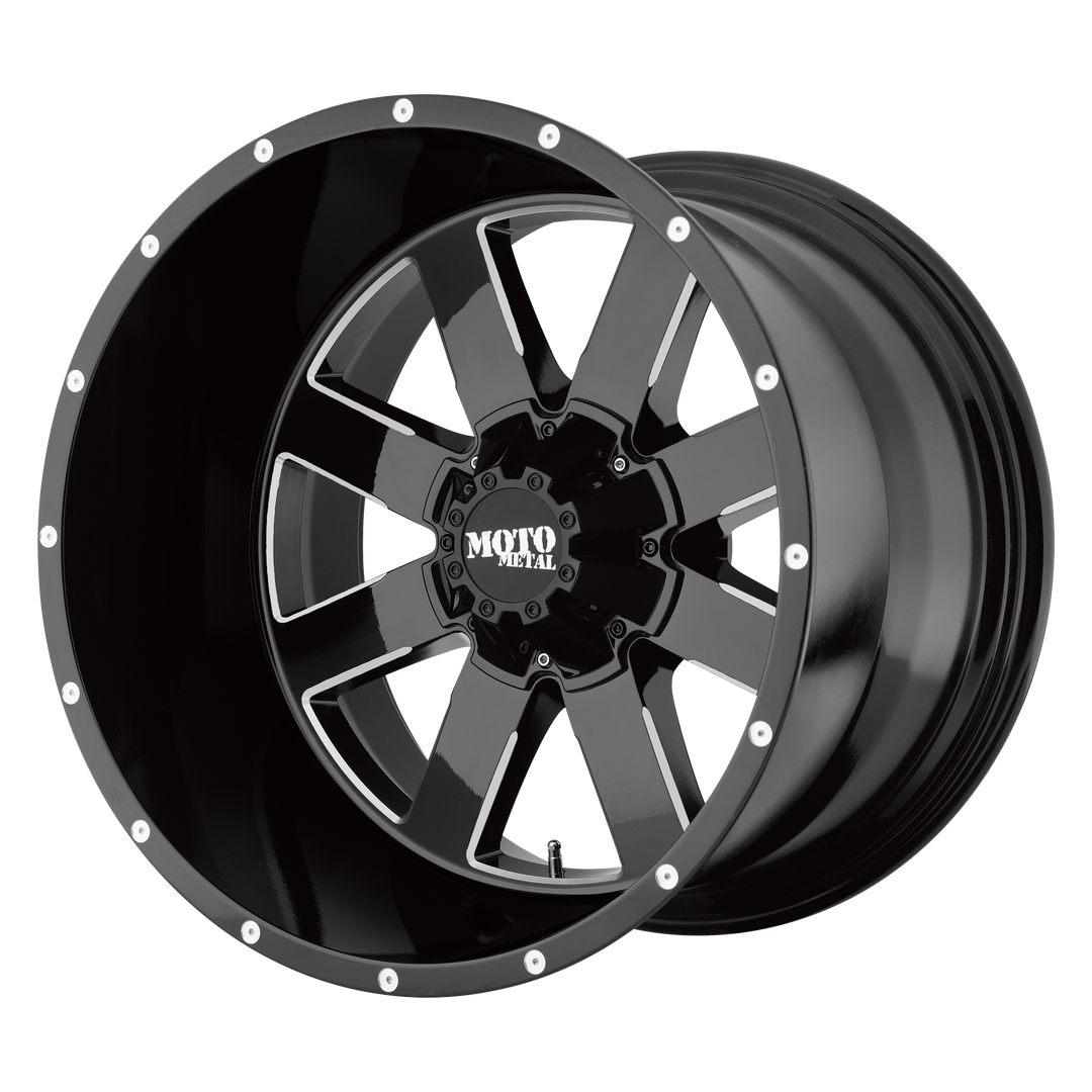 MOTO METAL MO962 18X10 8X165.1 -24 125.1 GLOSS BLACK MILLED