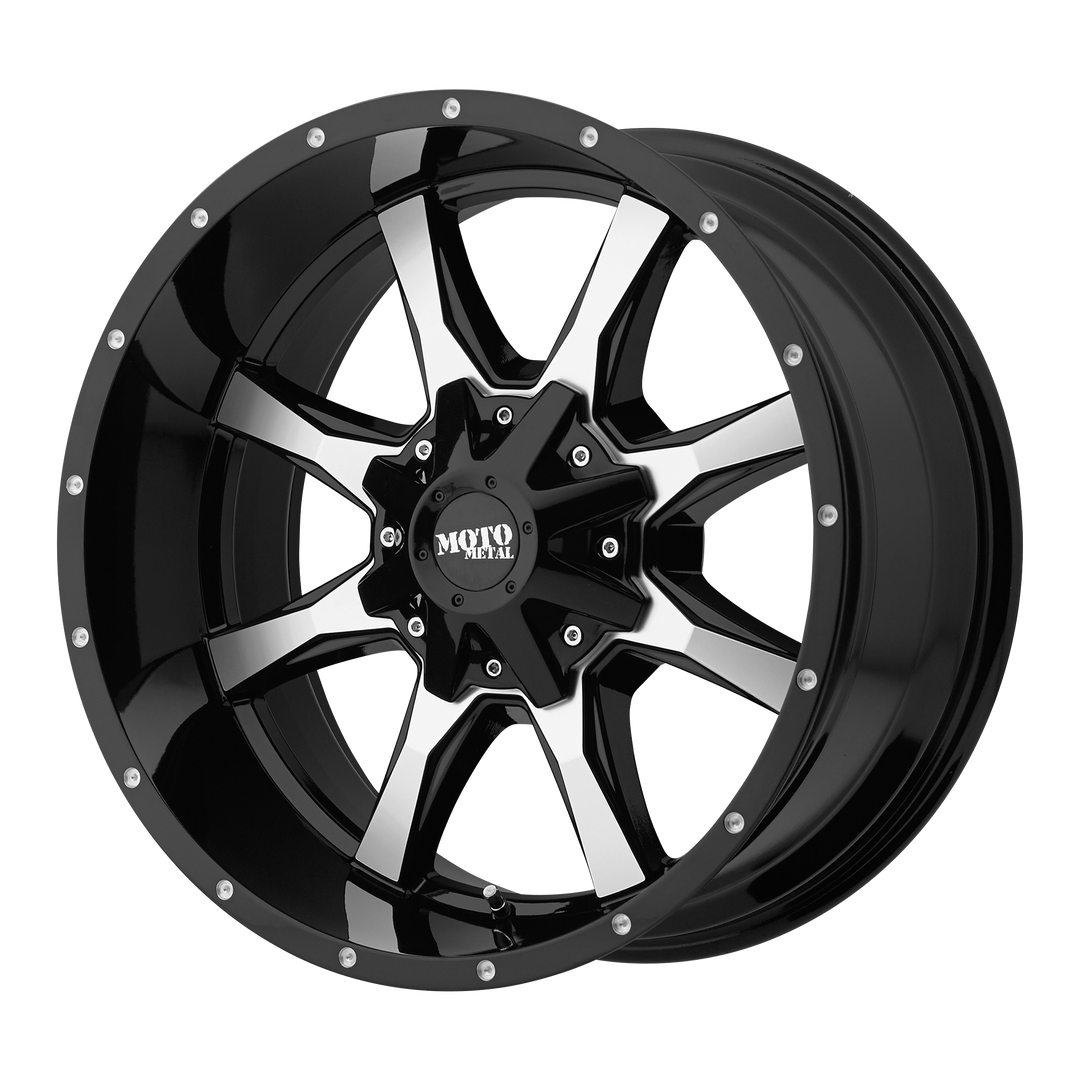 MOTO METAL MO970 16X7 5X160 42 65.07 GLOSS BLACK MACHINED FACE