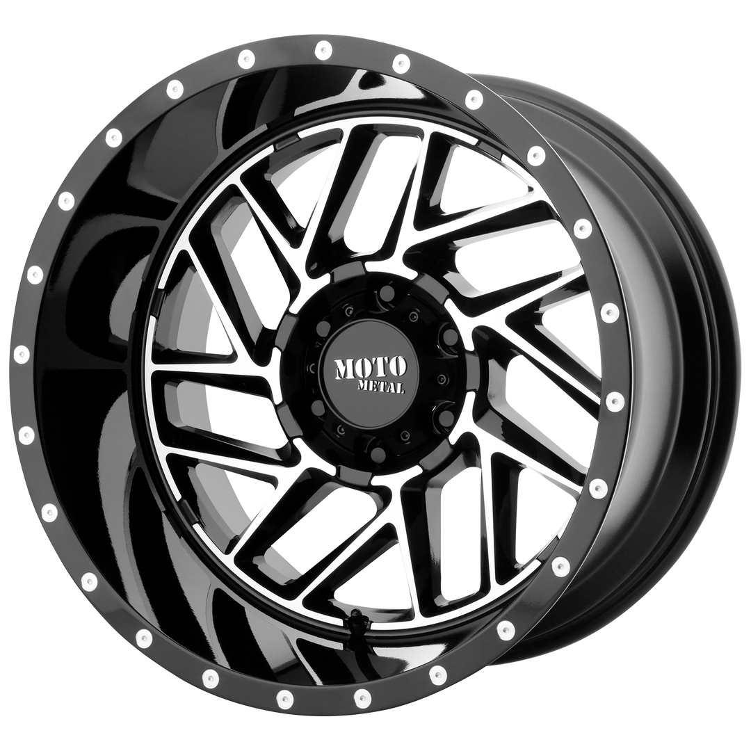 MOTO METAL MO985 BREAKOUT 20X12 5X127 -44 71.5 GLOSS BLACK MACHINED