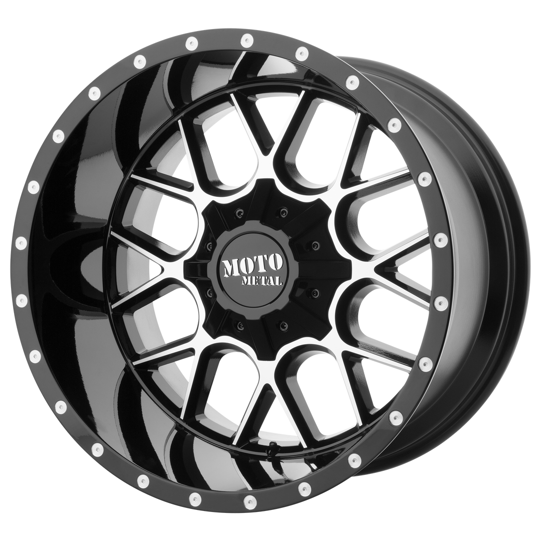 MOTO METAL MO986 SIEGE 20X12 5X127 / 5X139.7 -44 78.1 GLOSS BLACK MACHINED