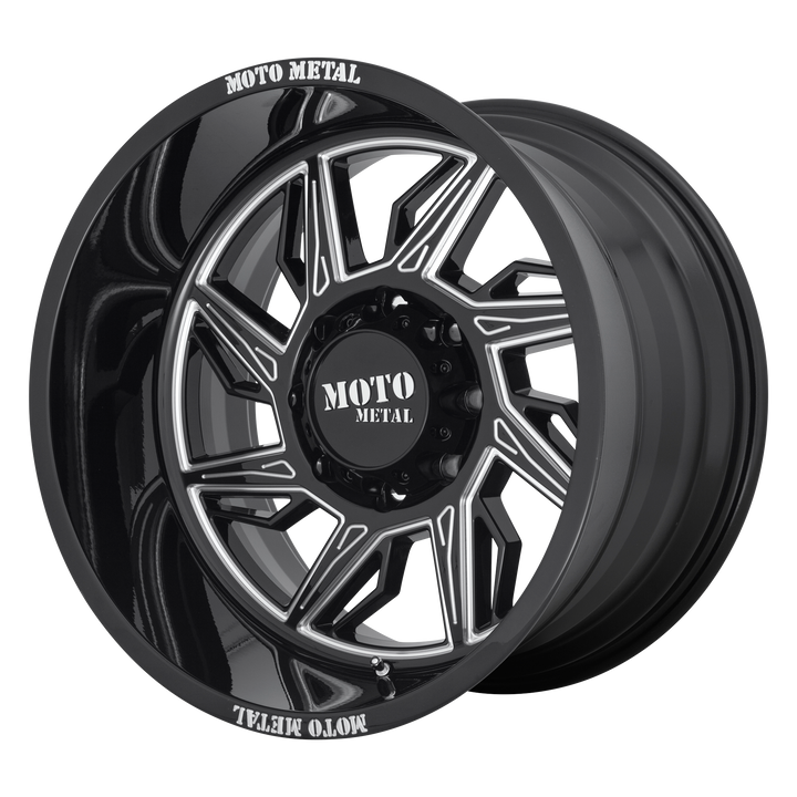 MOTO METAL MO997 HURRICANE 20X10 6X135 -18 87.1 GLOSS BLACK MILLED - LEFT DIRECTIONAL