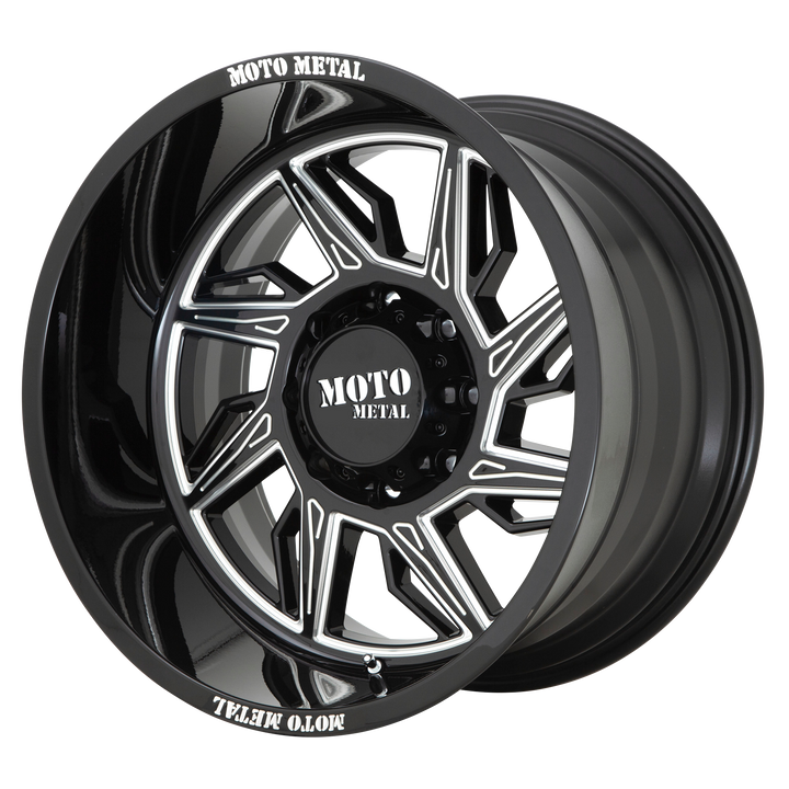 MOTO METAL MO997 HURRICANE 20X10 8X170 -18 125.1 GLOSS BLACK MILLED - RIGHT DIRECTIONAL