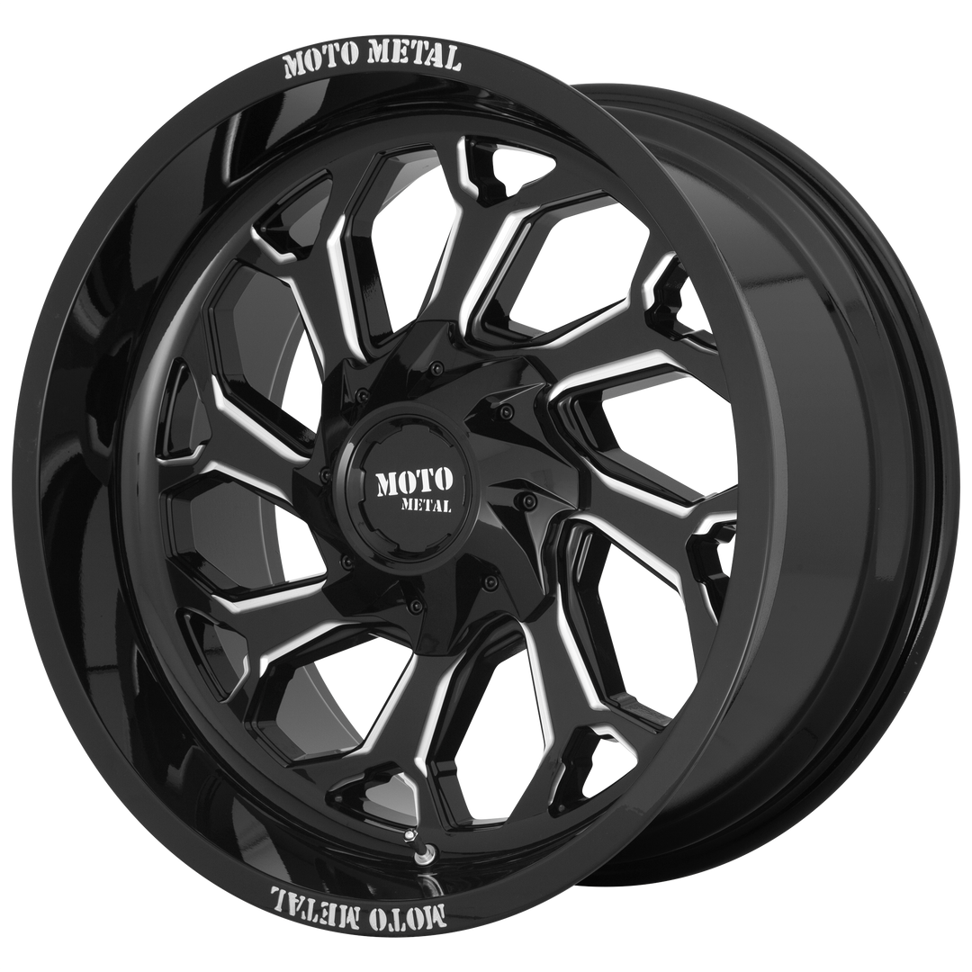 MOTO METAL MO999 20X10 5X139.7 / 5X150 -18 110.1 GLOSS BLACK MILLED