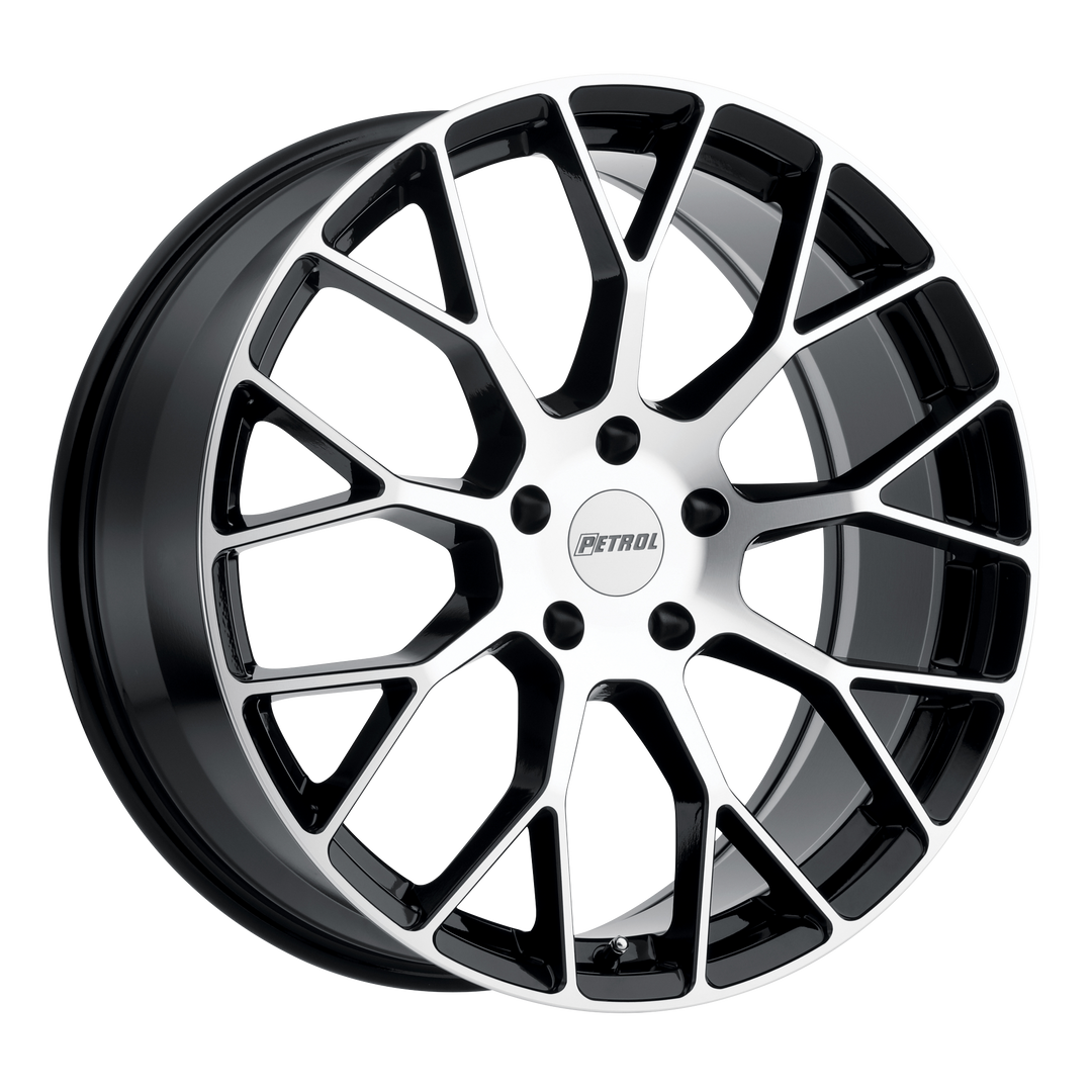 PETROL P2B 16X7 4X100 40 72.1 GLOSS BLACK W/ MACHINED FACE