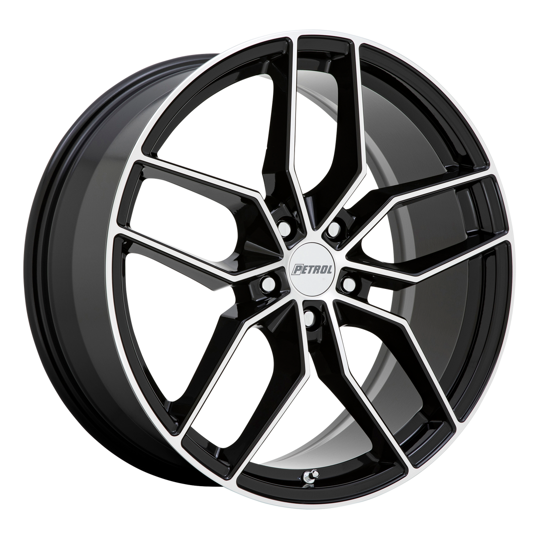 PETROL P5C 18X8 5X105 40 72.1 GLOSS BLACK W/ MACHINED FACE
