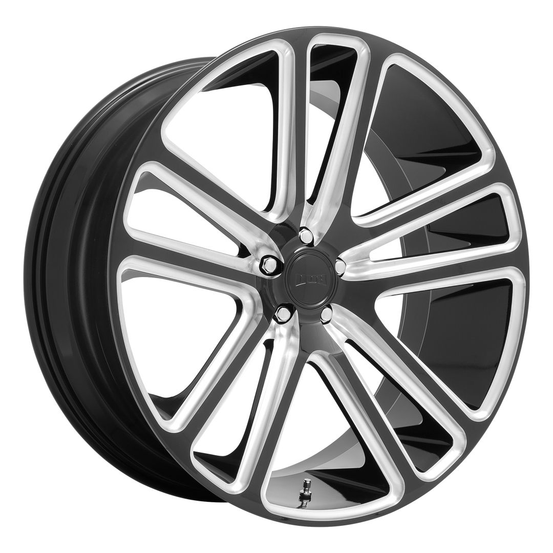 DUB 1PC S255 FLEX 24X10 5X115 20 71.5 GLOSS BLACK MILLED
