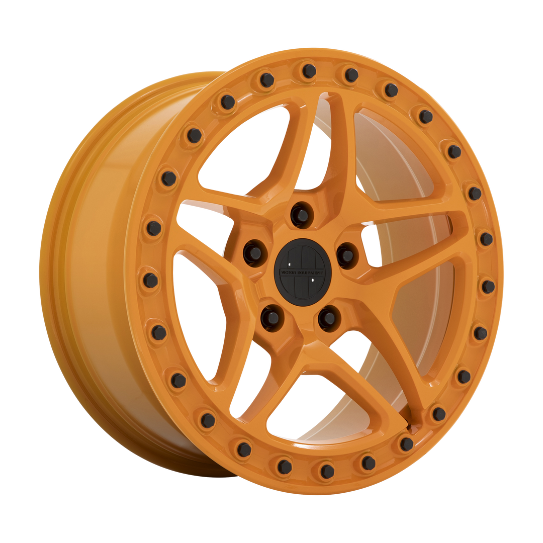 VICTOR EQUIPMENT BERG 17X8 5X130 20 71.5 GLOSS ORANGE WITH BLACK BOLTS