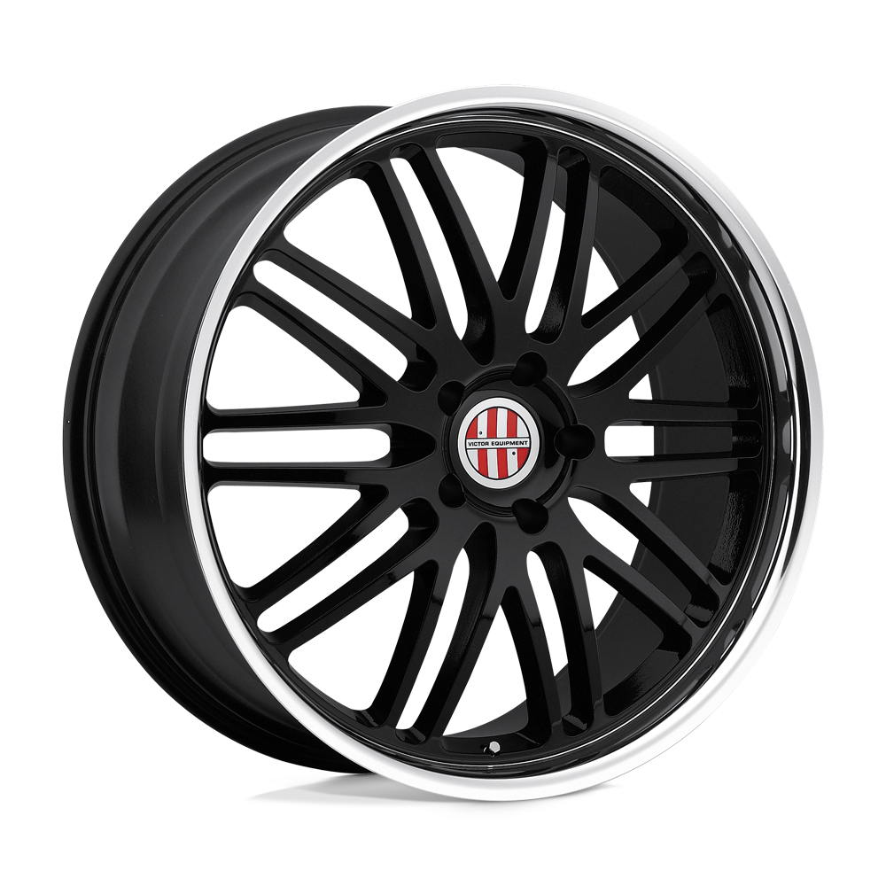 Victor Equipment Lemans 20x11 5x130 49 71.5 Gloss Black W/ Mirror Cut Lip