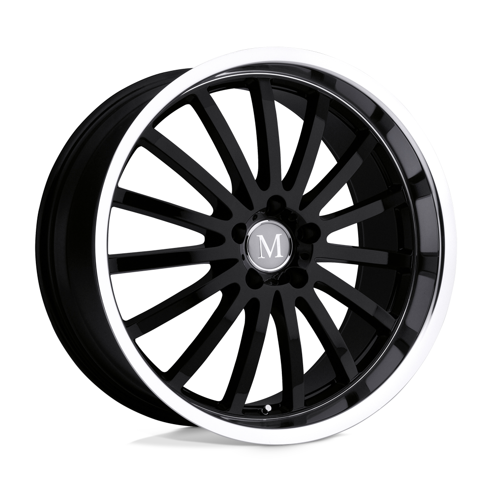Mandrus Millenium 22x10.5 5x112 42 66.56 Gloss Black W/ Mirror Cut Lip