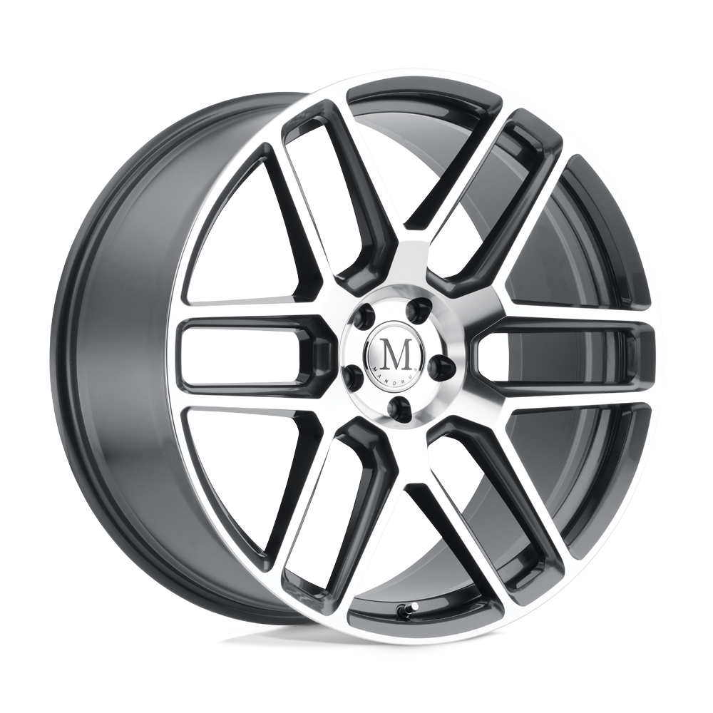 Mandrus Otto 22x10.5 5x112 38 66.56 Gunmetal W/ Mirror Cut Face