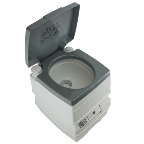 Tuff Stuff Overland 5 Gallon Flushable Portable Outdoor Toilet With Removable Holding Tank