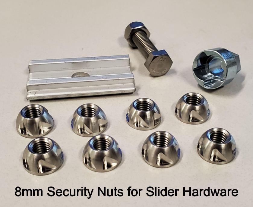 Tuff Stuff Overland Security Nuts, 8mm